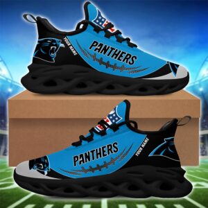 Carolina Panthers Personalized NFL Max Soul Shoes Fan Gift