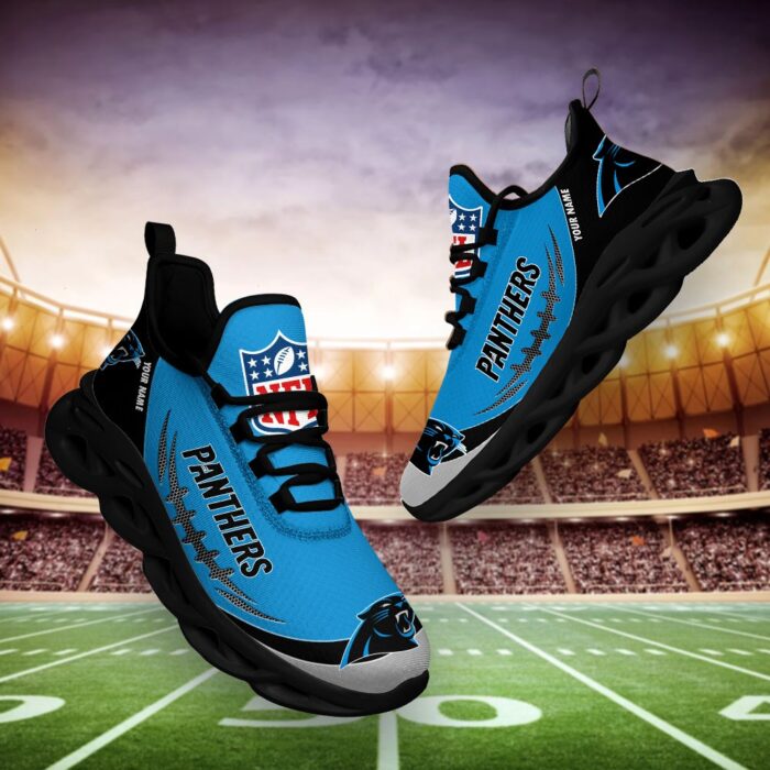 Carolina Panthers Personalized NFL Max Soul Shoes Fan Gift