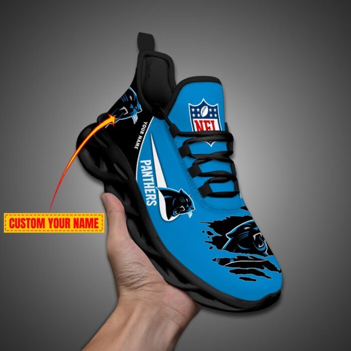 Carolina Panthers Personalized NFL Max Soul Shoes for Fan