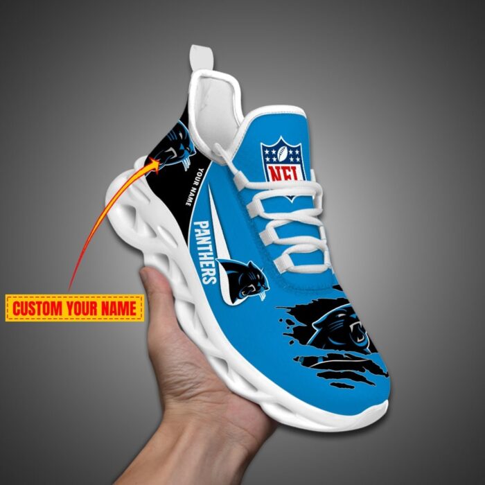 Carolina Panthers Personalized NFL Max Soul Shoes for Fan