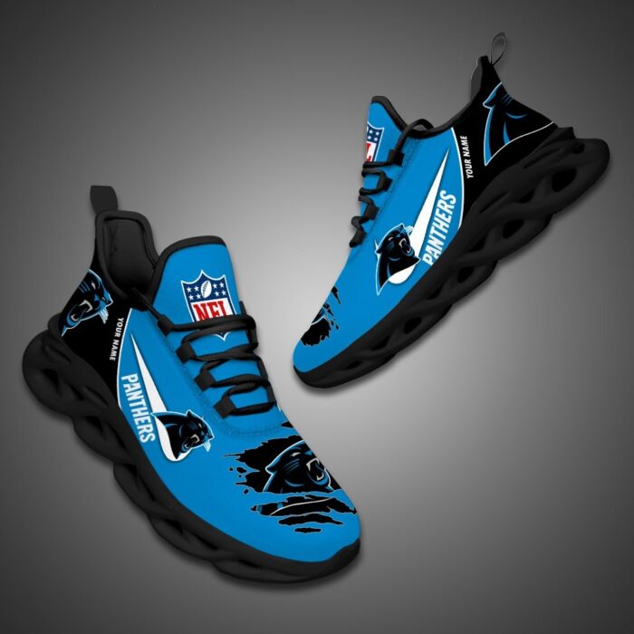 Carolina Panthers Personalized NFL Max Soul Shoes for Fan