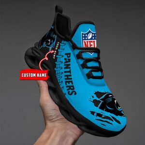 Carolina Panthers Personalized NFL Max Soul Shoes for NFL Fan