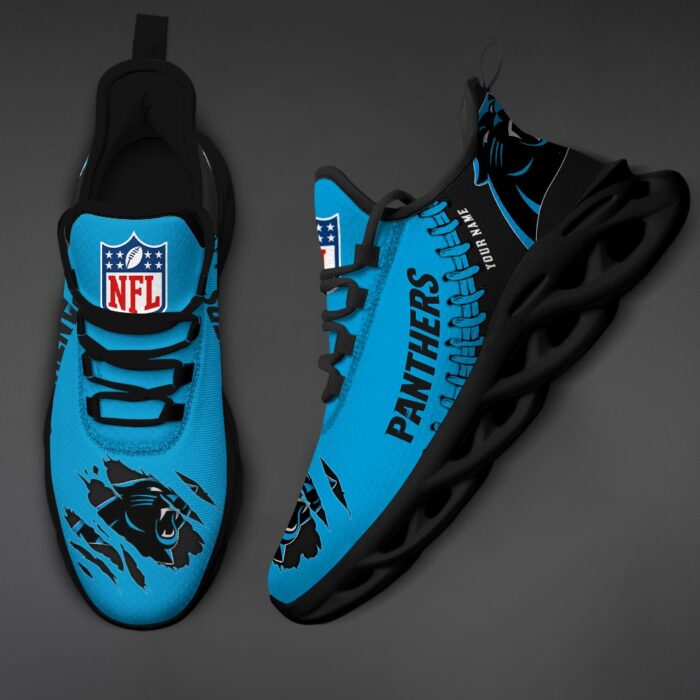 Carolina Panthers Personalized NFL Max Soul Shoes for NFL Fan