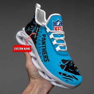 Carolina Panthers Personalized NFL Max Soul Shoes for NFL Fan