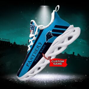 Carolina Panthers Personalized NFL Max Soul Sneaker