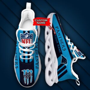 Carolina Panthers Personalized NFL Max Soul Sneaker