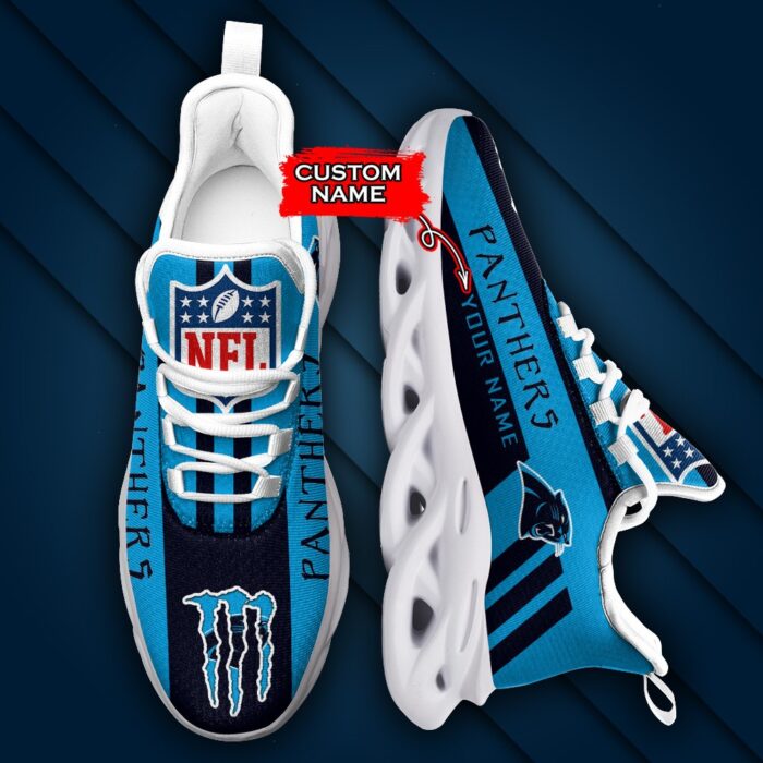 Carolina Panthers Personalized NFL Max Soul Sneaker