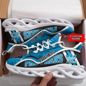 Carolina Panthers Personalized NFL Max Soul Sneaker Adidas Ver 1