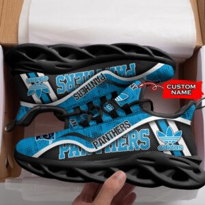 Carolina Panthers Personalized NFL Max Soul Sneaker Adidas Ver 1