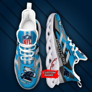 Carolina Panthers Personalized NFL Max Soul Sneaker Ver 1