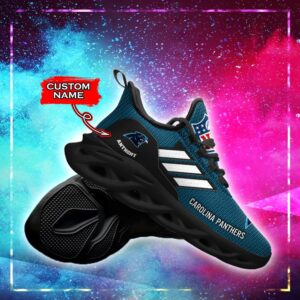 Carolina Panthers Personalized NFL Max Soul Sneaker for Fans