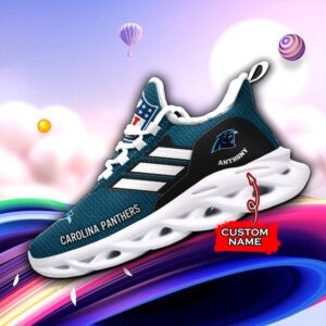 Carolina Panthers Personalized NFL Max Soul Sneaker for Fans