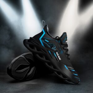 Carolina Panthers Personalized NFL Sport Black Max Soul Shoes