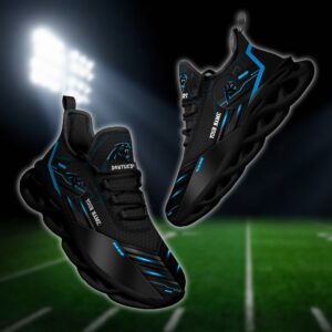 Carolina Panthers Personalized NFL Sport Black Max Soul Shoes