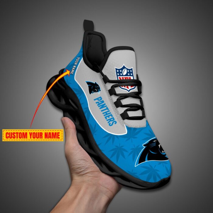 Carolina Panthers Personalized Weed Limited Edition Max Soul Shoes