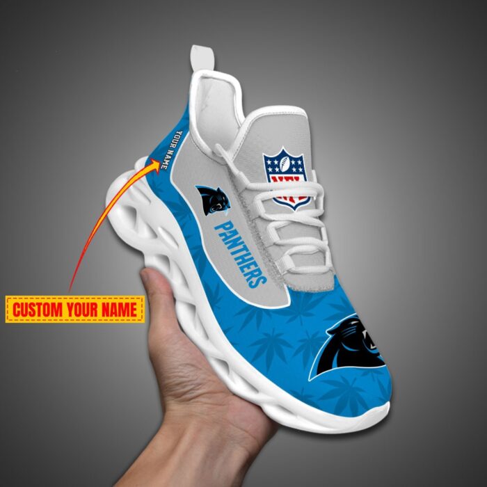 Carolina Panthers Personalized Weed Limited Edition Max Soul Shoes