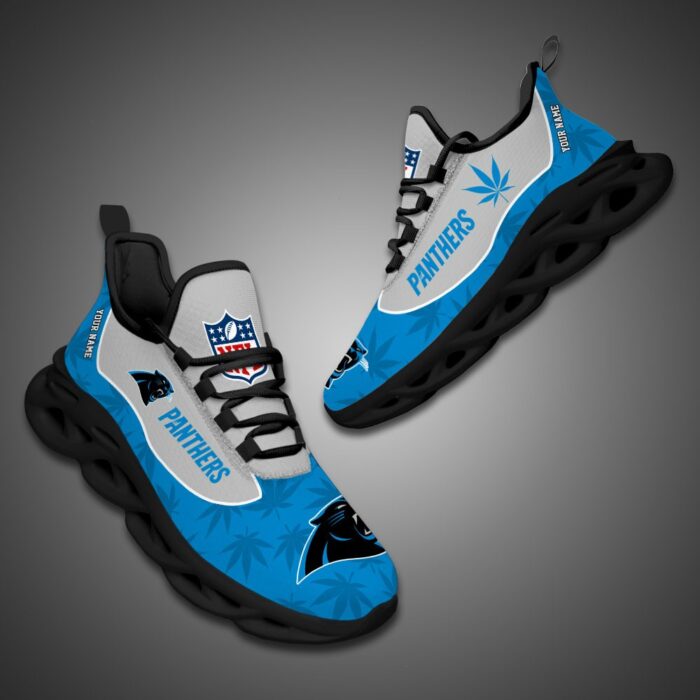 Carolina Panthers Personalized Weed Limited Edition Max Soul Shoes