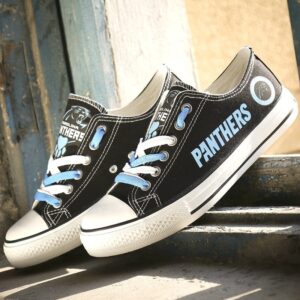 Carolina Panthers Shoes Mens Low Top Canvas Shoes