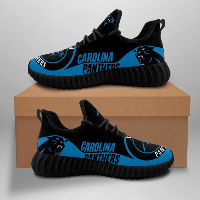 Carolina Panthers Sneakers Big Logo Yeezy Shoes