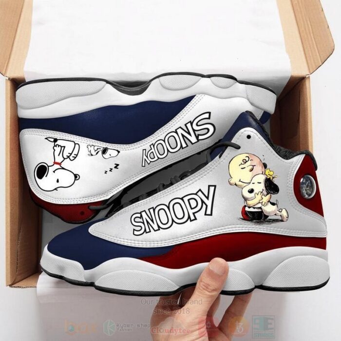 Charlie Brown And Snoopy And Woodstock Cartoon Air Jordan 13 Shoes