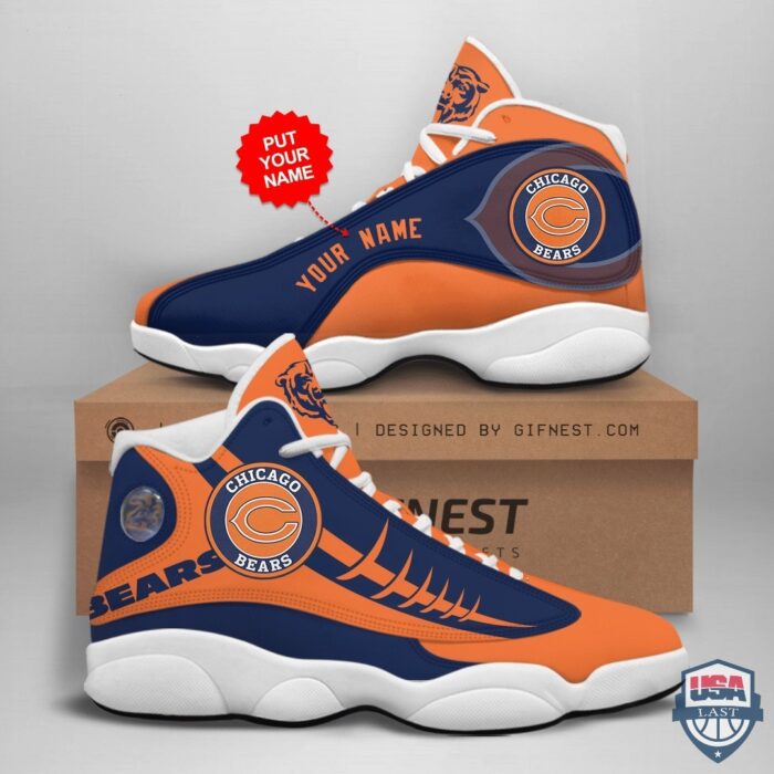 Chicago Bears Air Jordan 13 Custom Name Personalized Shoes