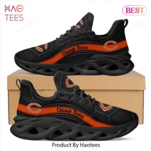 Chicago Bears Black Orange Max Soul Shoes for NFL Fan