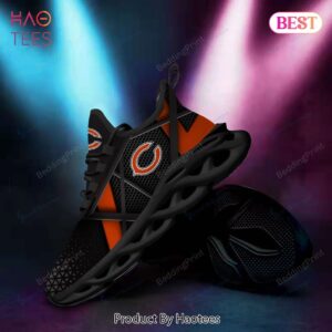 Chicago Bears NFL Black Orange Color Max Soul Shoes