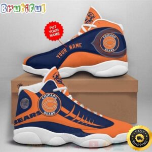 Chicago Bears NFL Football Team Custom Name Air Jordan 13 Shoes