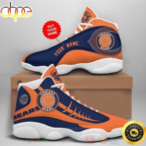 Chicago Bears NFL Football Team Custom Name Air Jordan 13 Shoes