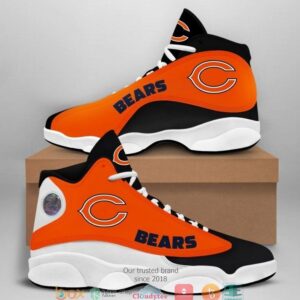 Chicago Bears Nfl Big Logo Football Team Air Jordan 13 Sneaker Shoes