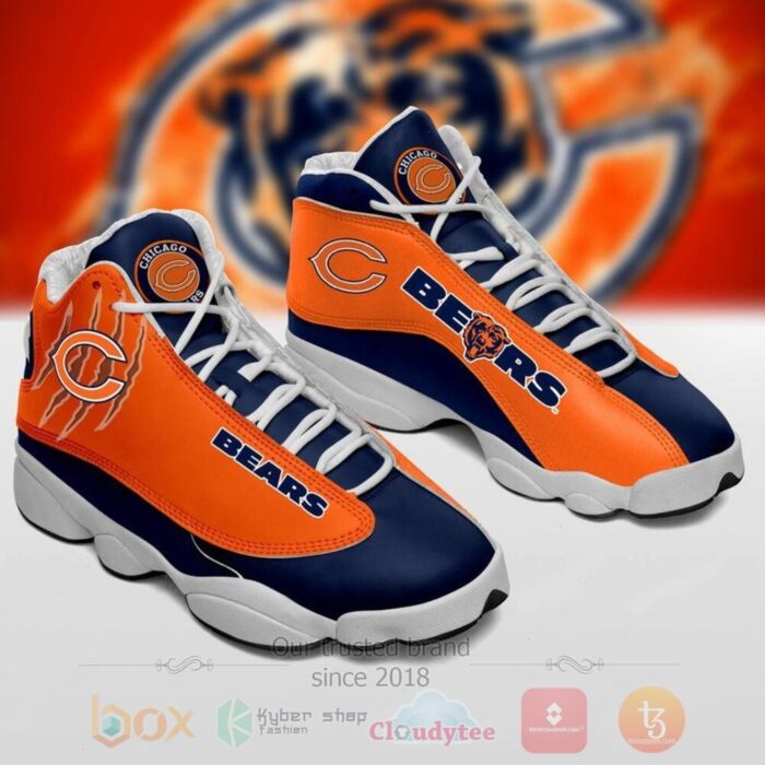 Chicago Bears Nfl Blue Orange Air Jordan 13 Shoes