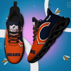 Chicago Bears Personalized Custom Name Max Soul Shoes