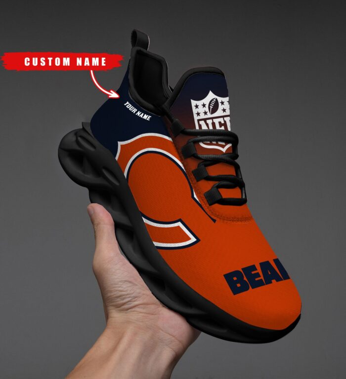 Chicago Bears Personalized Custom Name Max Soul Shoes