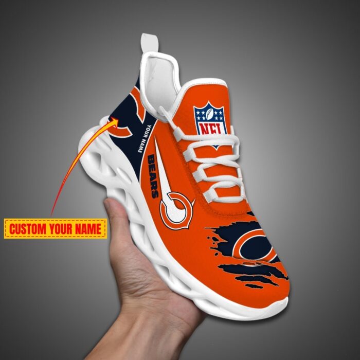 Chicago Bears Personalized NFL Max Soul Shoes for Fan