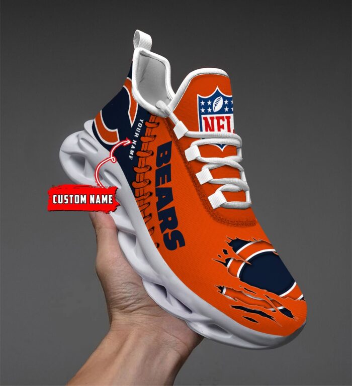 Chicago Bears Personalized NFL Max Soul Shoes for NFL Fan