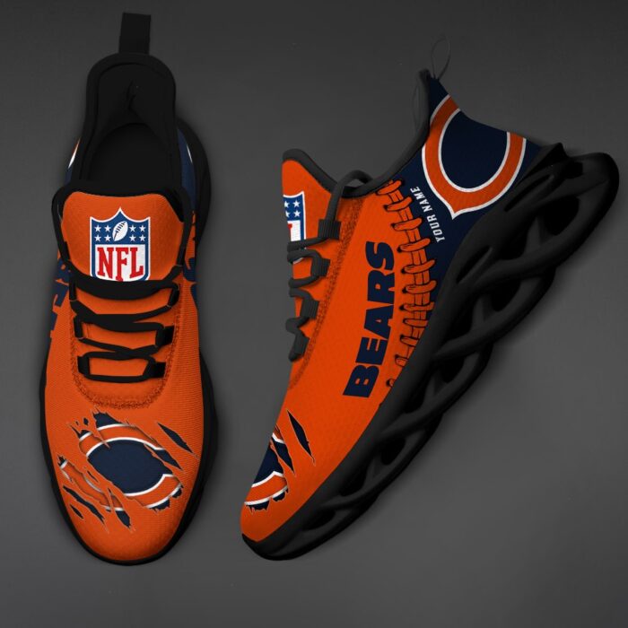 Chicago Bears Personalized NFL Max Soul Shoes for NFL Fan