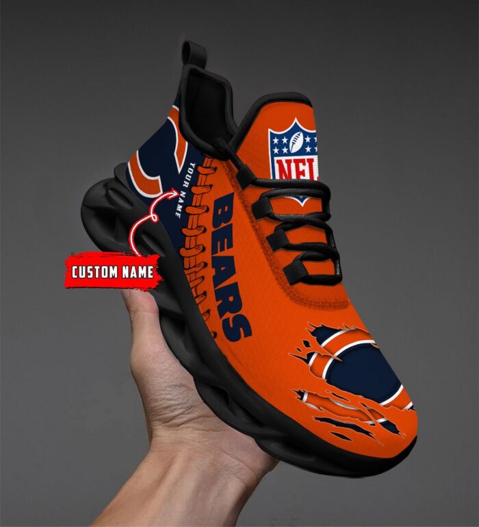 Chicago Bears Personalized NFL Max Soul Shoes for NFL Fan