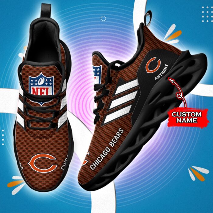 Chicago Bears Personalized NFL Max Soul Sneaker for Fans