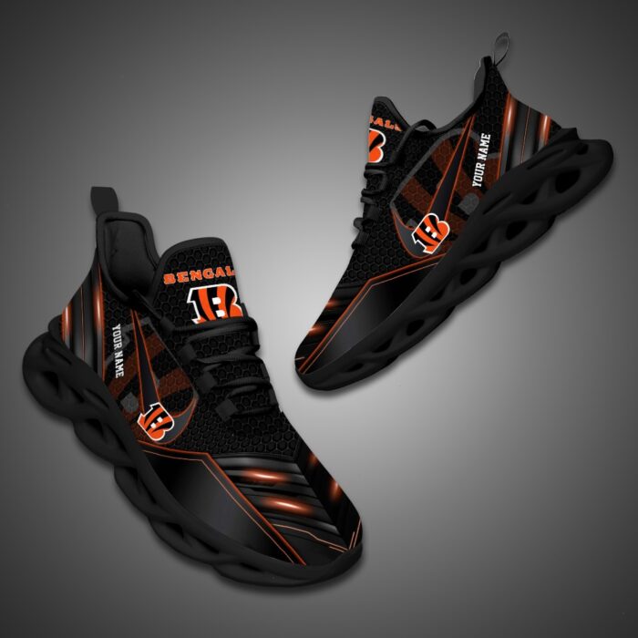 Chicago Bears Personalized NFL Neon Light Max Soul Shoes