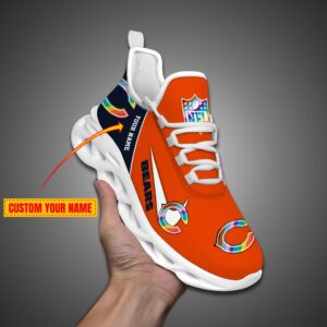 Chicago Bears Personalized Pride Month Luxury NFL Max Soul Shoes Ver 2