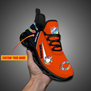 Chicago Bears Personalized Pride Month Luxury NFL Max Soul Shoes Ver 2