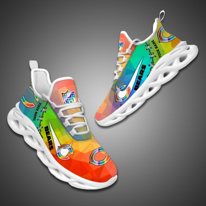 Chicago Bears Personalized Pride Month Luxury NFL Max Soul Shoes v1