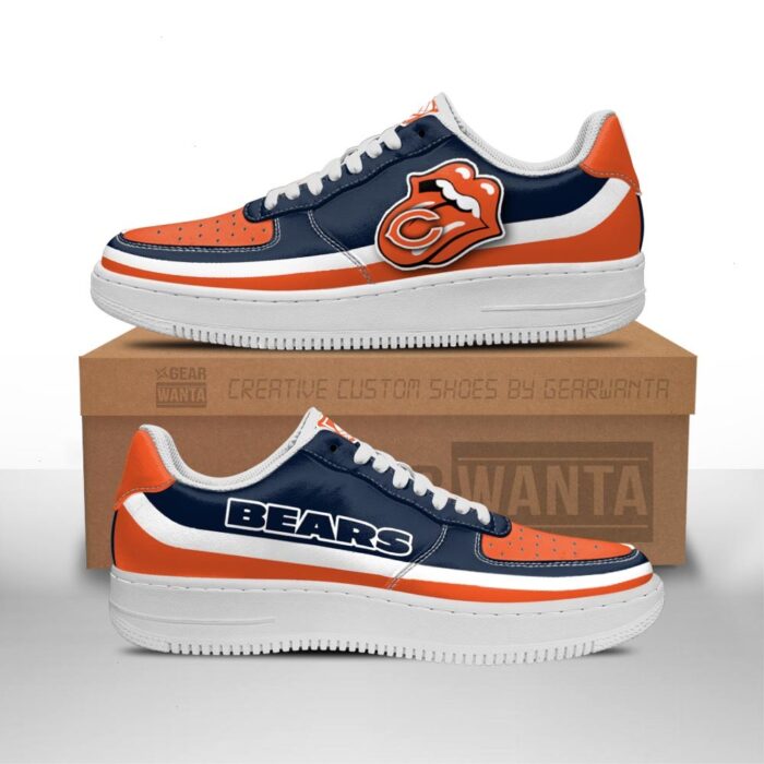 Chicago Bears Sneakers Custom Force Shoes Sexy Lips For Fans