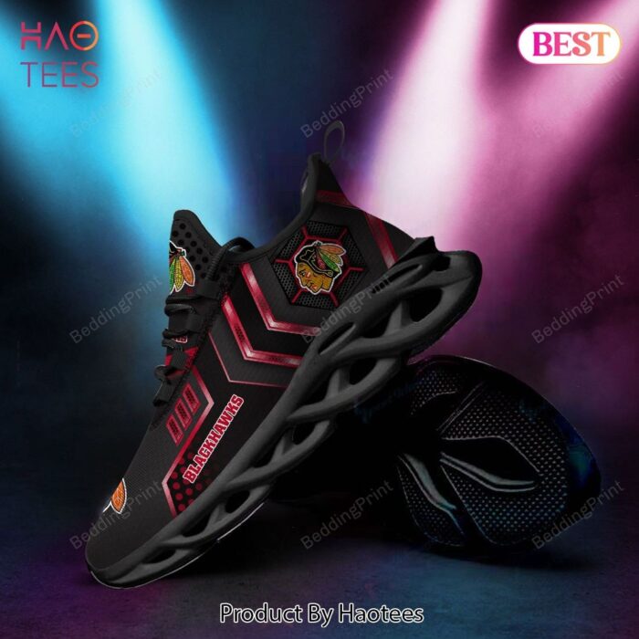 Chicago Blackhawks NHL Black Pink Max Soul Shoes