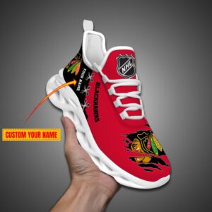 Chicago Blackhawks Personalized NHL Max Soul Shoes