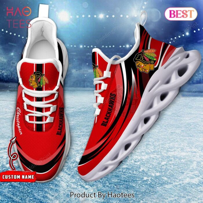 Chicago Blackhawks Personalized NHL Max Soul Shoes