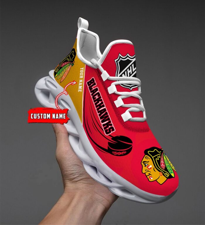 Chicago Blackhawks Personalized NHL New Max Soul Shoes