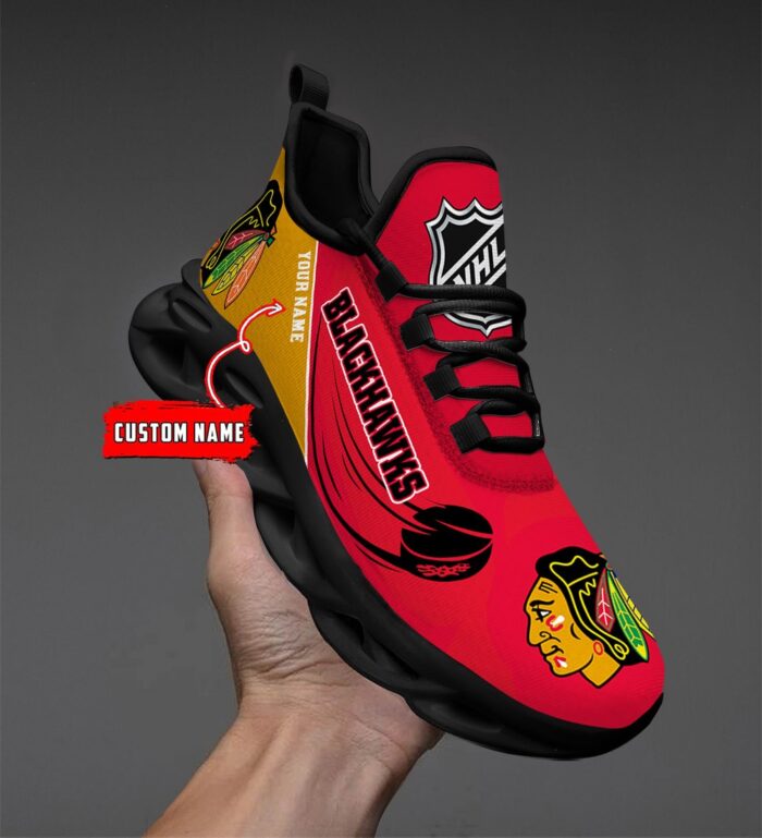 Chicago Blackhawks Personalized NHL New Max Soul Shoes