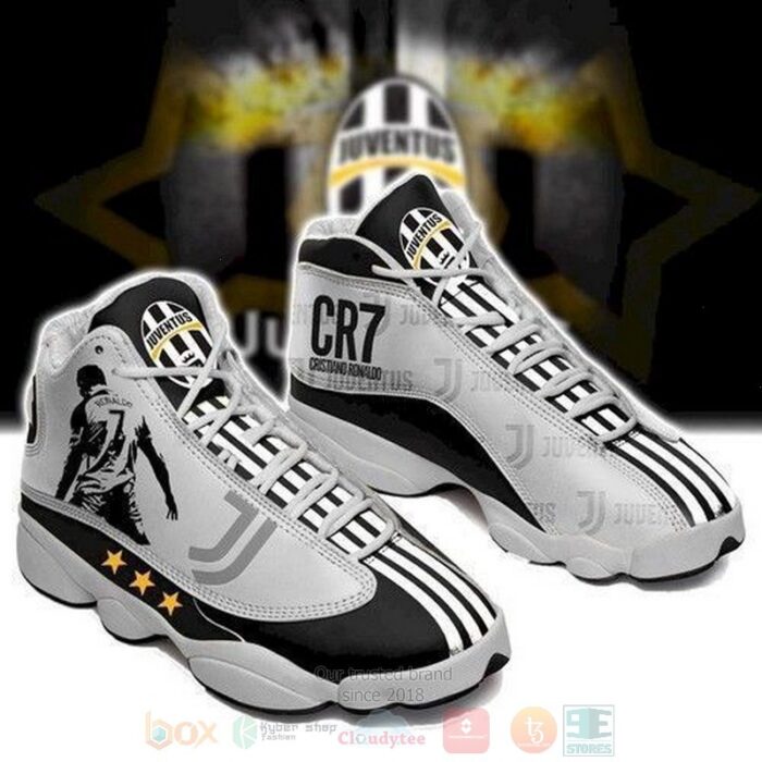 Christiano Ronaldo And Juventus Football Cr7 Air Jordan 13 Shoes