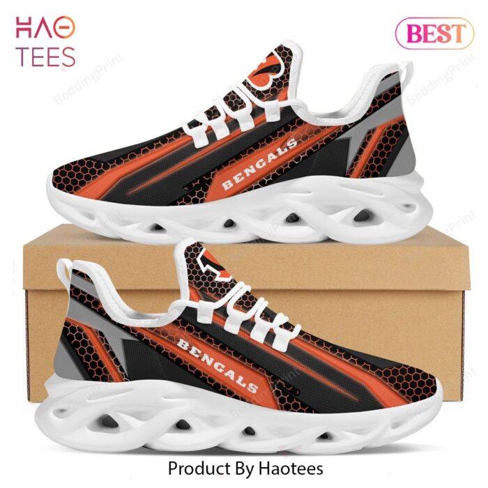 Cincinnati Bengals Geometric Hexagon Design Max Soul Shoes